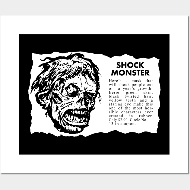 Shock Monster vintage ad recreaton Wall Art by UnlovelyFrankenstein